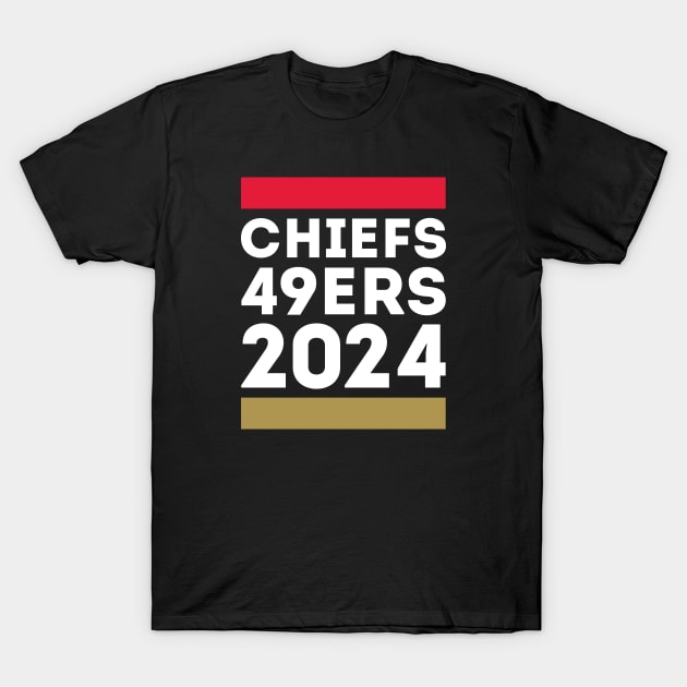 Chiefs 49ers 2024 T-Shirt by Funnyteesforme